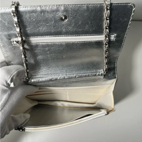 Chanel Travel Ligne Line Wallet On Chain WOC Crossbody Purse Bag